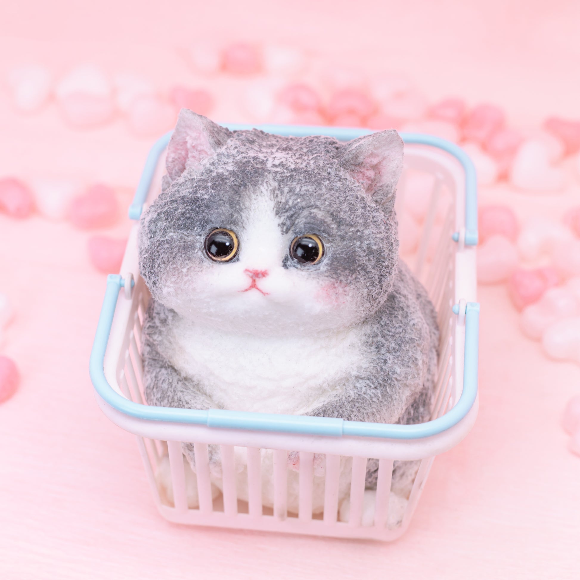 Blue and White British Shorthair Squishy Toy