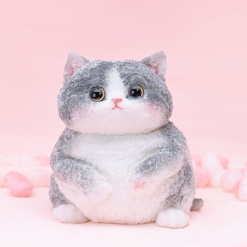 Blue and White British Shorthair Squishy Toy