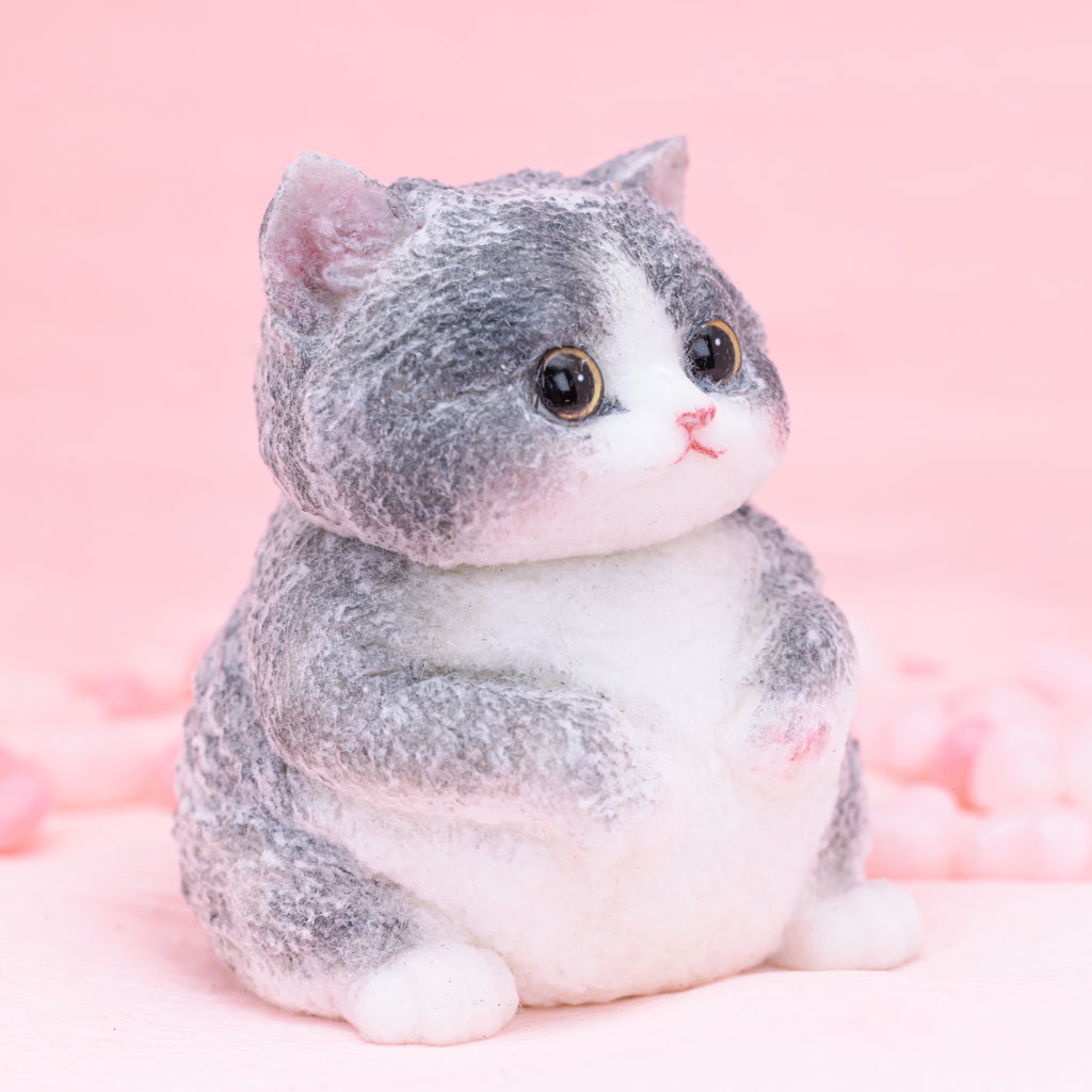 Blue and White British Shorthair Squishy Toy
