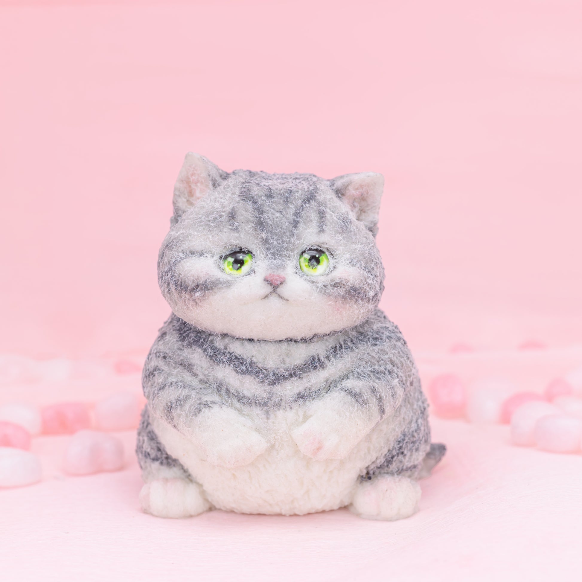 Fluffy Gray Tabby Squishy Toy