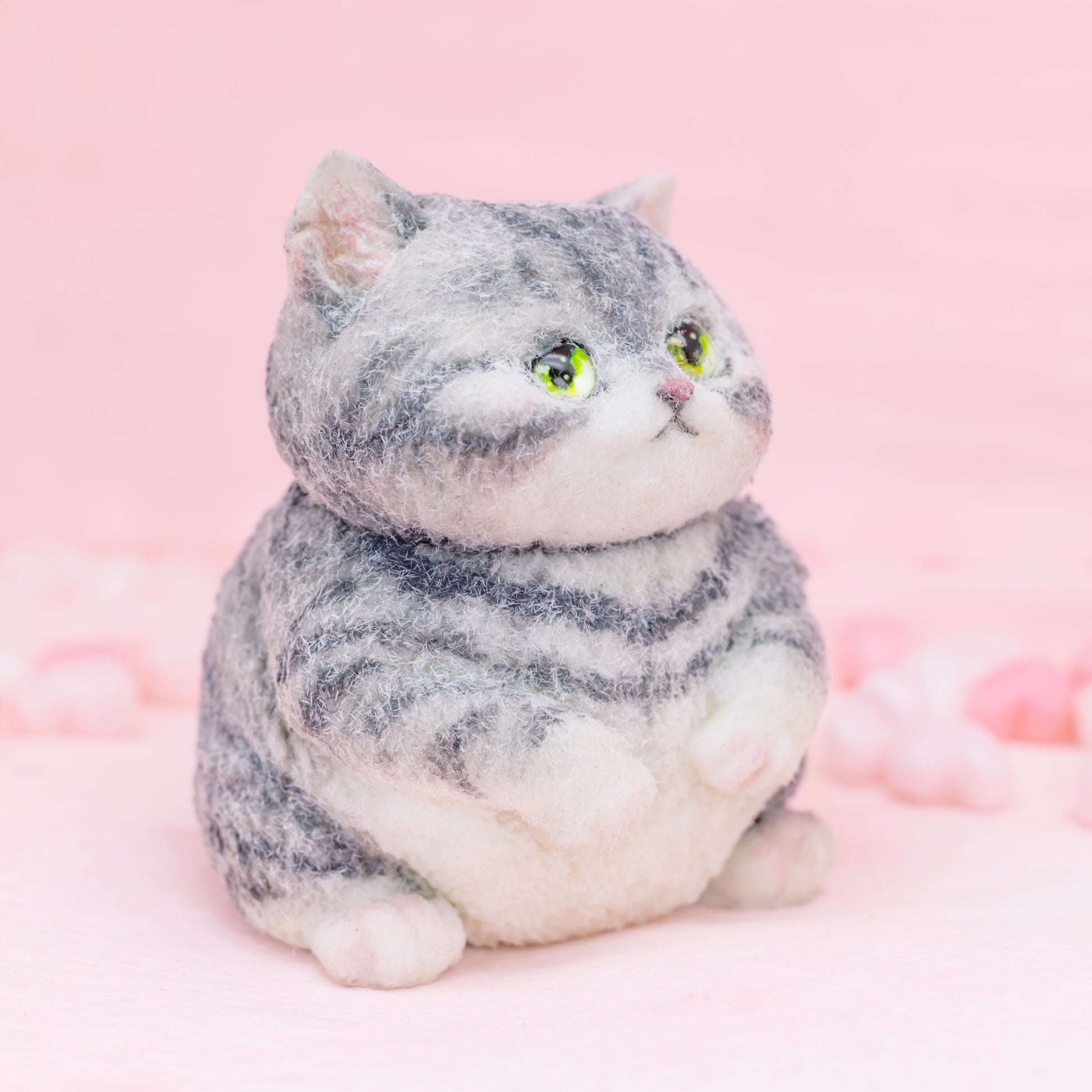 Fluffy Gray Tabby Squishy Toy