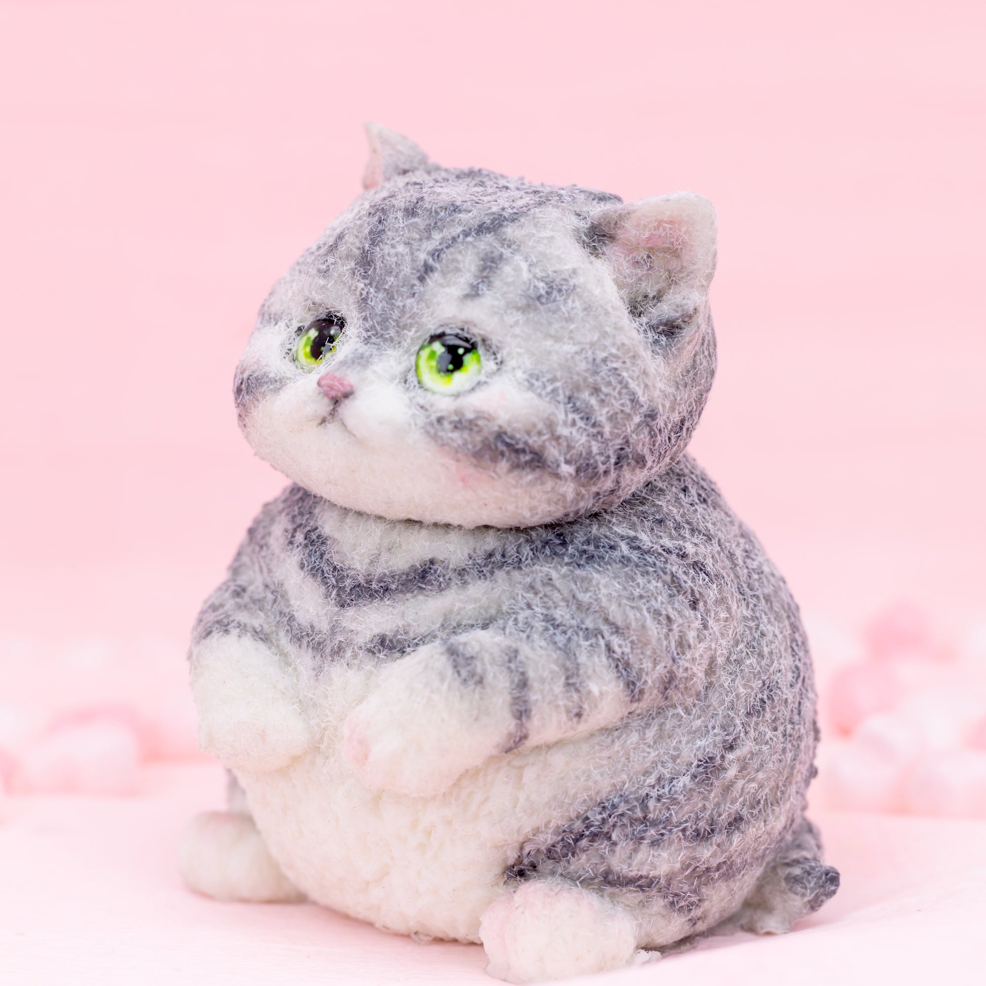 Fluffy Gray Tabby Squishy Toy