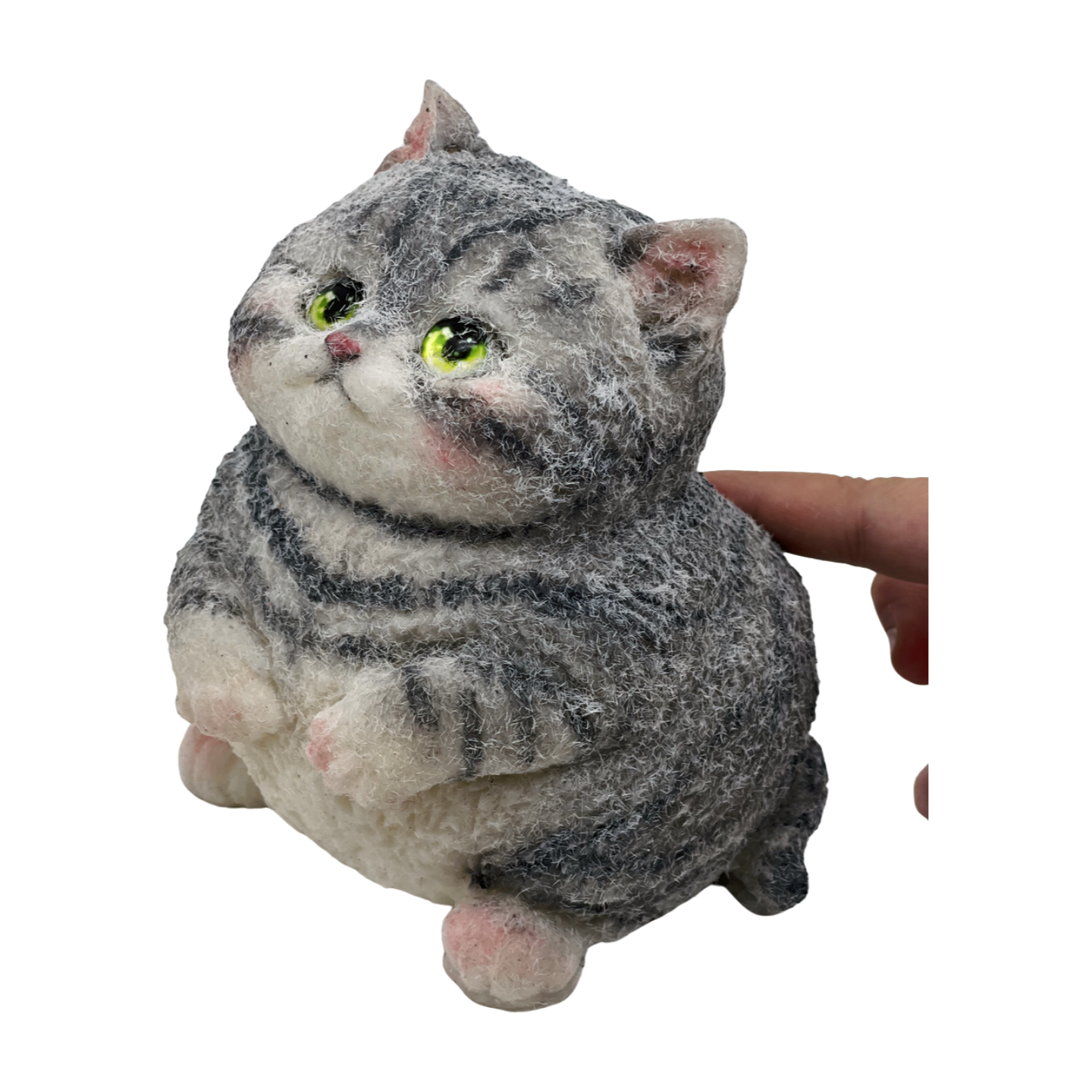 Fluffy Gray Tabby Squishy Toy