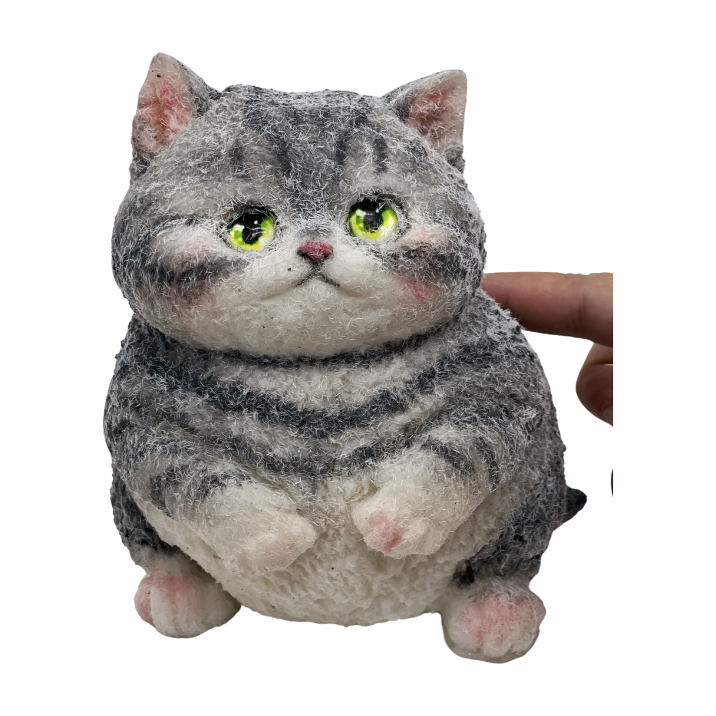 Fluffy Gray Tabby Squishy Toy